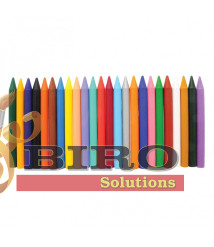 Creioane colorate cerate 24 culori, rotunde, Klassika